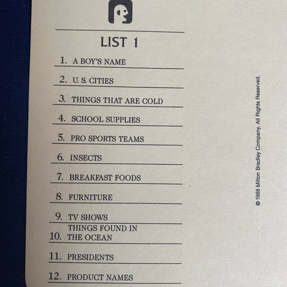 Vintage 1988 The Game Of Scattergories, From Milton Bradley (#4917), Complete - Picture 5 of 10